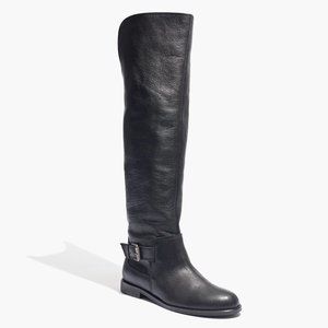 Madewell Conor Over the Knee Leather Boots Black
